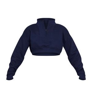 Pretty little thing cropped hoodie - large -